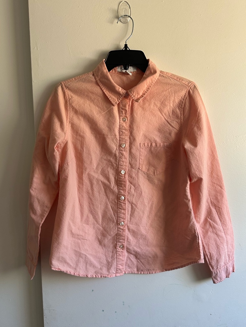 Forever 21 Light Peach Button-Down Shirt